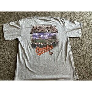 Vtg LEE Sport Oriole Park At Camden Yards - Baltimore Orioles T-shirt LARGE Gray